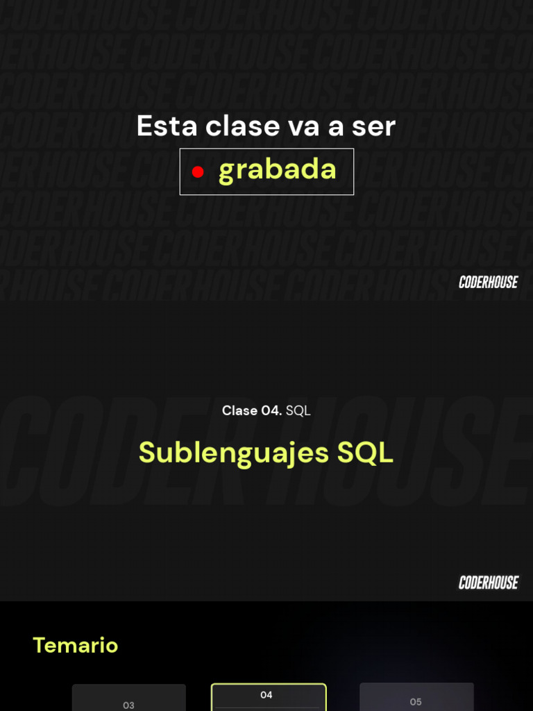 Introducción a Sublenguajes SQL | PDF | SQL | Software de gestión de datos