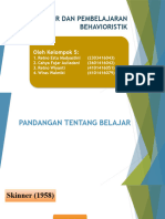 Teori Belajar Dan Pembelajaran Behavioristik