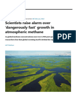 Nature - Scientists Raise Alarm Over Dangerously Fast' Growth in Atmospheric Methane 7p