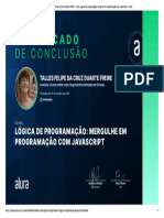 Talles Felipe Da Cruz Duarte Freire - Curso Lógica de Programação - Mergulhe em Programação Com JavaScript - Alura
