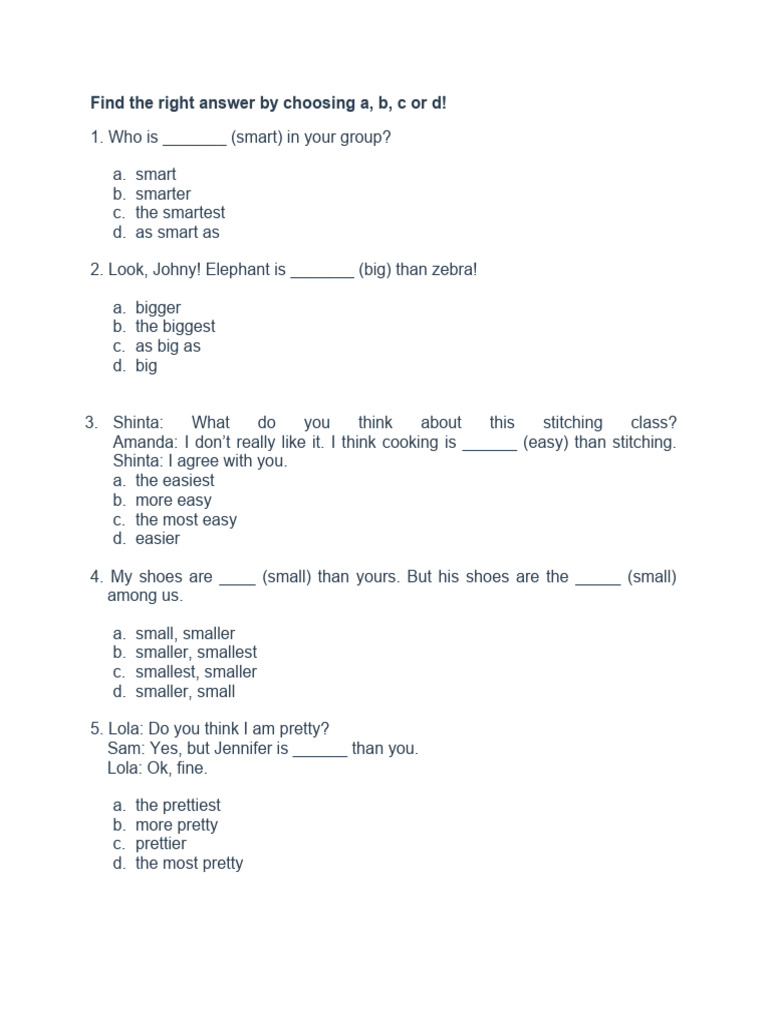 soal-degree-of-comparison-pdf-language-arts-discipline