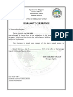 Barangay Clearance Blank