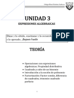 Teoría Unidad 3 Expresiones Algebraicas