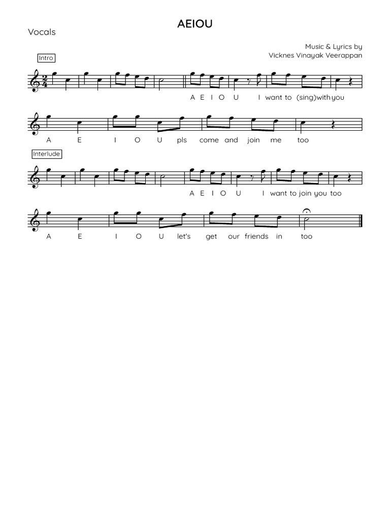 AEIOU Lead Sheet | PDF