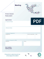 Safewards Mutual Help Meeting Minutes Template