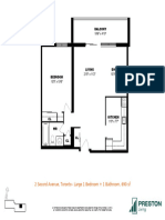 Floorplan 1103-1 Bedroom 690 SQFT