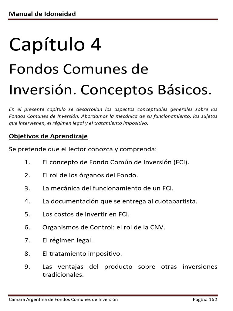 Manual de Idoneidad: Fondos Comunes | PDF | Fondo de inversión | Economias