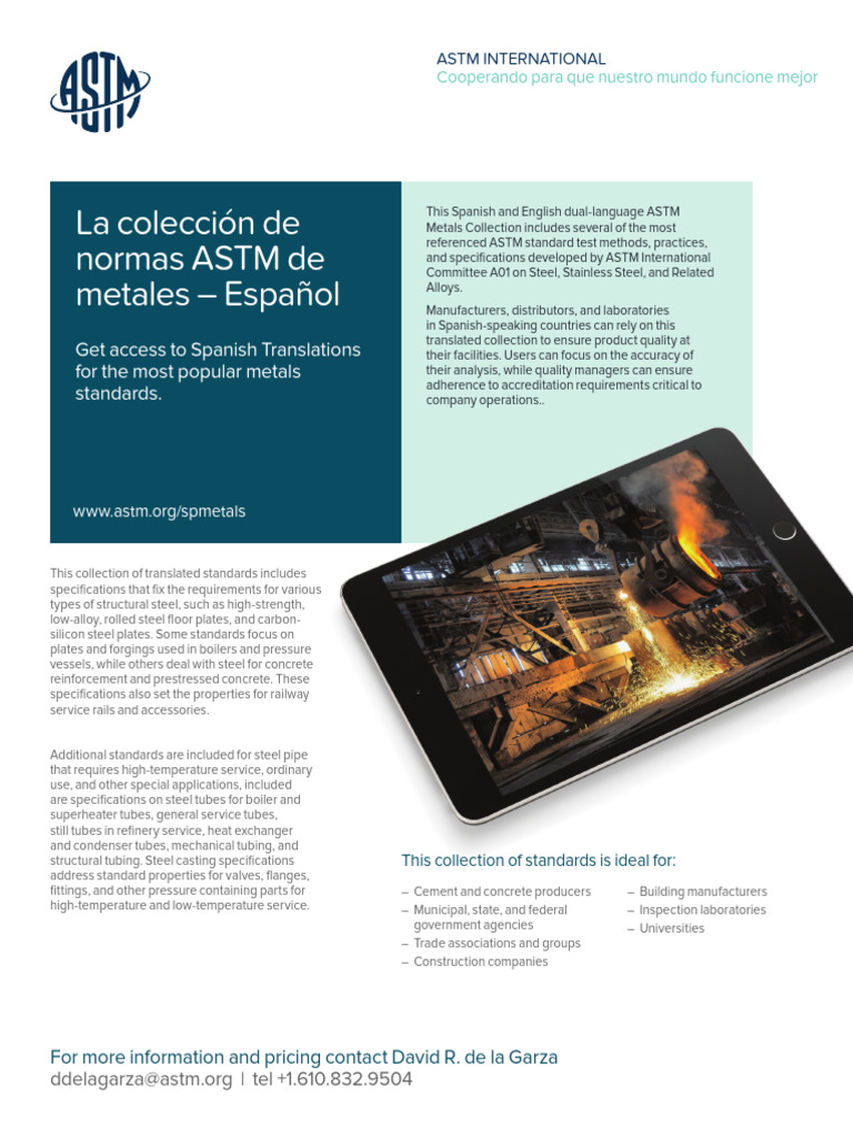 Metals Standards Spanish Compilation PDF Pipe (Fluid Conveyance