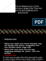 Keterampilan Berbahasa Lisan