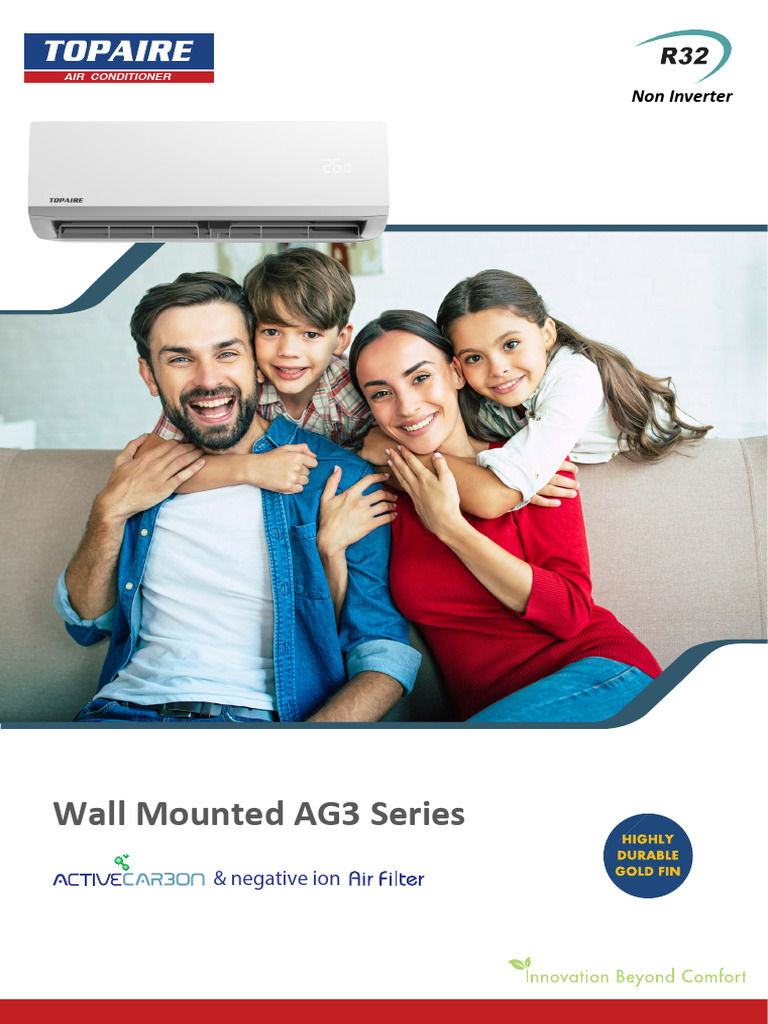 Topaire R32 Fixed Wall Mounted Ag3 0822 PDF Air Conditioning