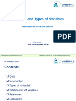 5 - Variables and Types of Variables