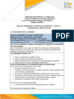 Guía de Actividades y Rúbrica de Evaluación - Unidad 2 - Tarea 3 - Formulación y Diseño Social