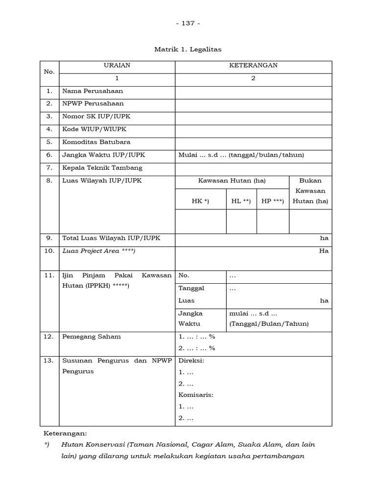 Contoh RKAB untuk Eksplorasi Batubara | PDF