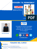 Manual Psicología Educativa Sesion 4 Institucion El Tecnologico - Análisis de Casos 26.10.23