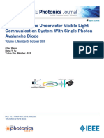 A Long Distance Underwater Visible Light Communication System With Single Photon Avalanche Diode