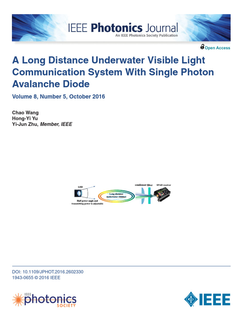 A Long Distance Underwater Visible Light Communication System With
