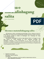 Idyoma o Matatalinhagang Salita