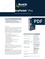 Bostik UltraFinish Pro Premium Portland Cement Repair Patch Product Data 1848181