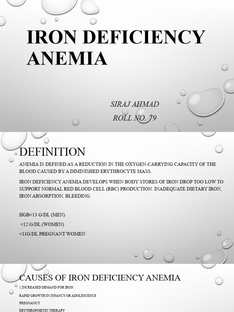 Iron Deficiency Anemia | PDF | Anemia | Animal Anatomy