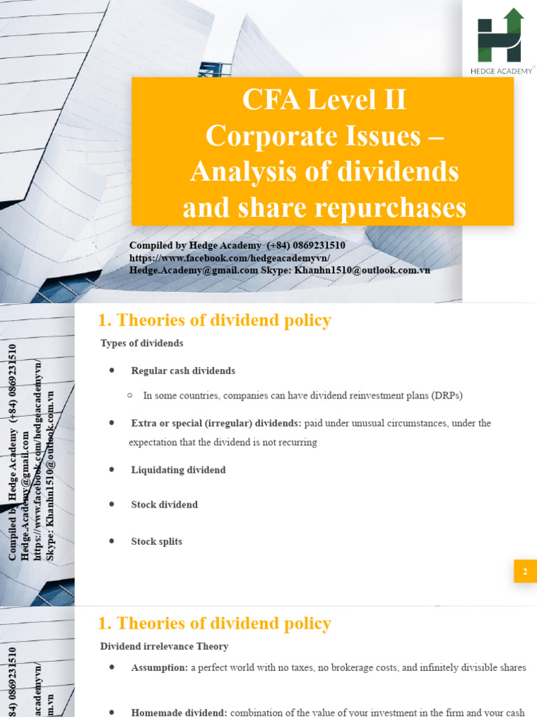 Dividend Per Share Analysis Guide | PDF | Dividend | Share Repurchase