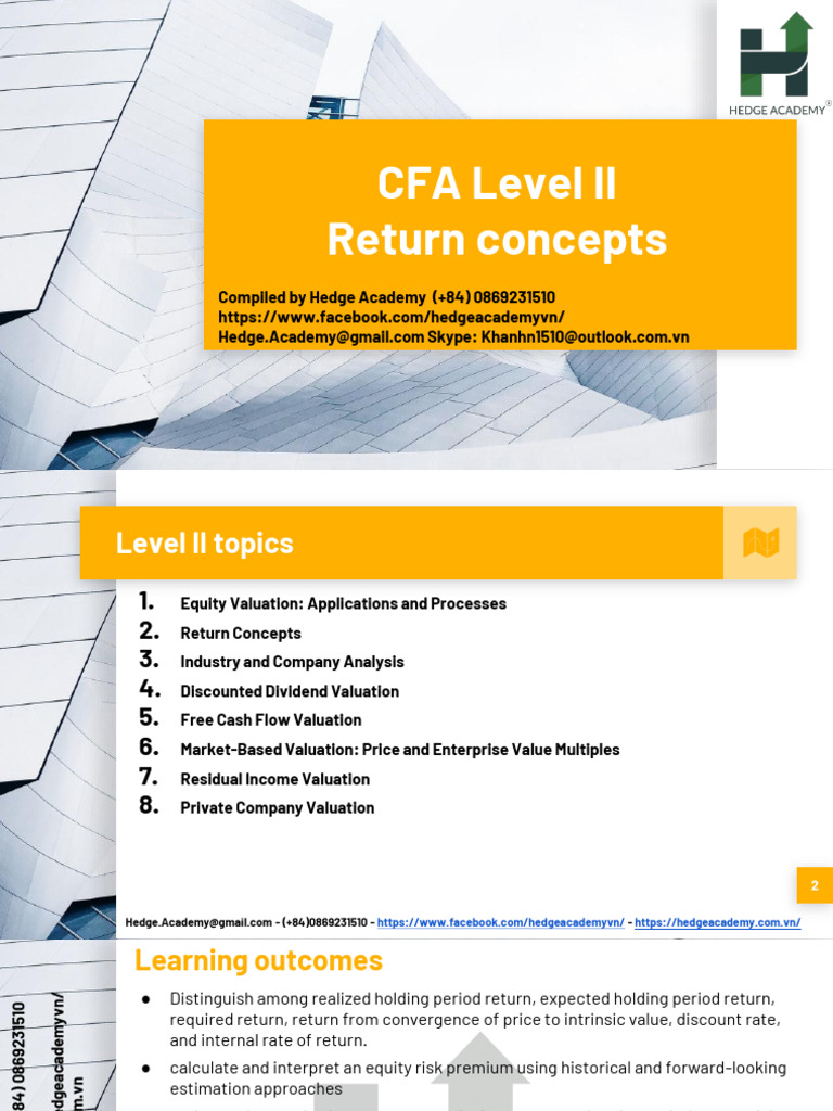 CFA Level II Equity Valuation Guide | PDF