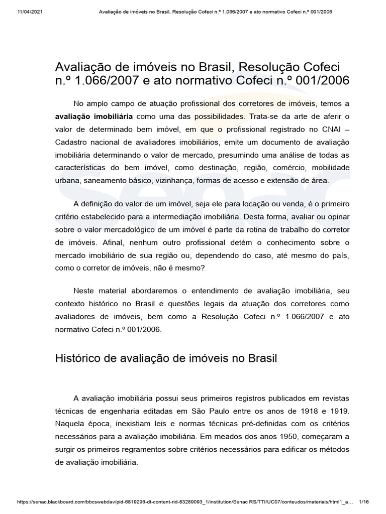 avalia-o-de-im-veis-no-brasil-resolu-o-cofeci-n-1-066-2007-e-ato
