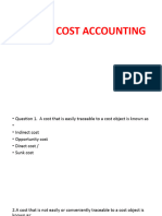 Quiz in Types of Cost