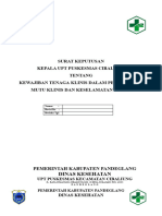 9.1.1 Ep 1 SK Kewajiban Tenaga Klinis Dalam Peningkatan Mutu Klinis