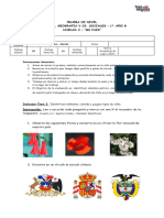 Prueba de Nivel de Historia y Geografia