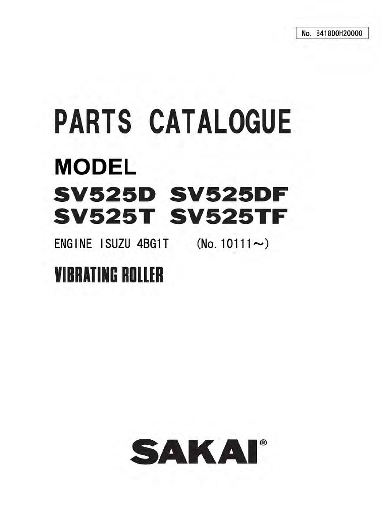 R1-SV525 Parts Catalogue 8418D0H20000 (21 April 2015) R | PDF