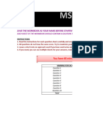 Excel Case Study 1 - DA - Questions With Key Answers