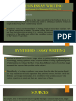 Synthesis Essay Writing