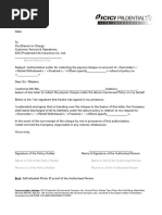 Authorization Letter Format For Third Party Cheque Collection