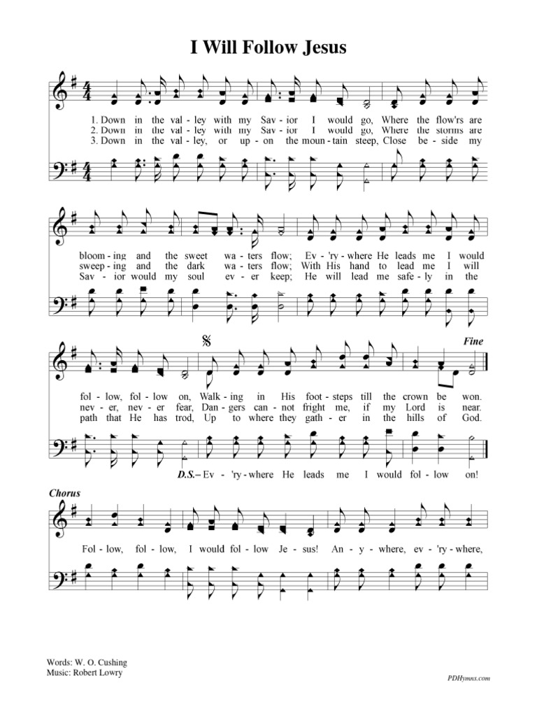 I Will Follow Jesus | PDF