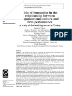 Role of Innovation in The Relationship Between Organizational Culture and Firm Performance