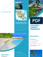 Blue Modern Vacation Packages Trifolds Brochure