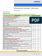 Ficha de Autoevaluación - Comunicación 3º A, B, C, D, e