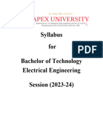 B.Tech. Electrical Engineering Syllabus
