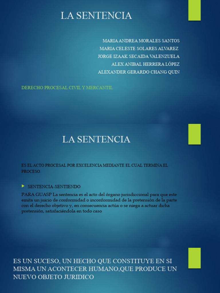 La Sentencia Procesal Civil Pdf Sentencia Ley Ley Procesal