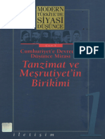 1 - Modern Türkiye'de Siyasi Düşünce, Tanzimat Ve Meşrutiyet'in Birikimi