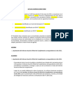 Acta de Sesión de Directorio - Aprobación de INFORME ANUAL DE OFICIAL DE CUMPLIMIENTO