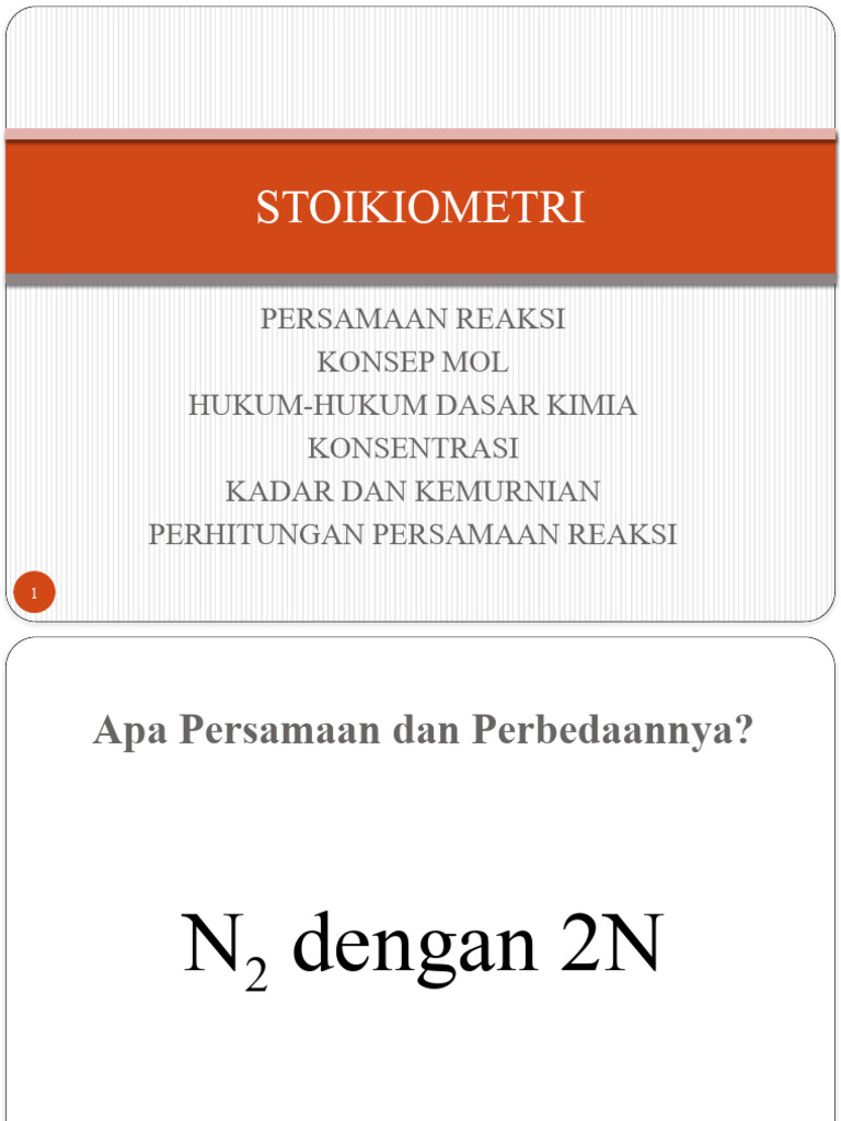 Stoikiometri dan Konsep Mol dalam Kimia | PDF