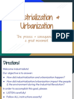 Industrialization Urbanization Activity Slides