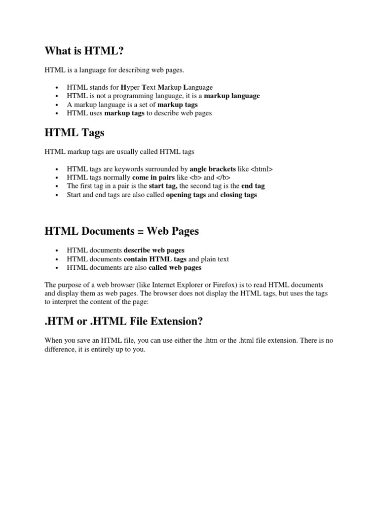 What Is HTML? | PDF