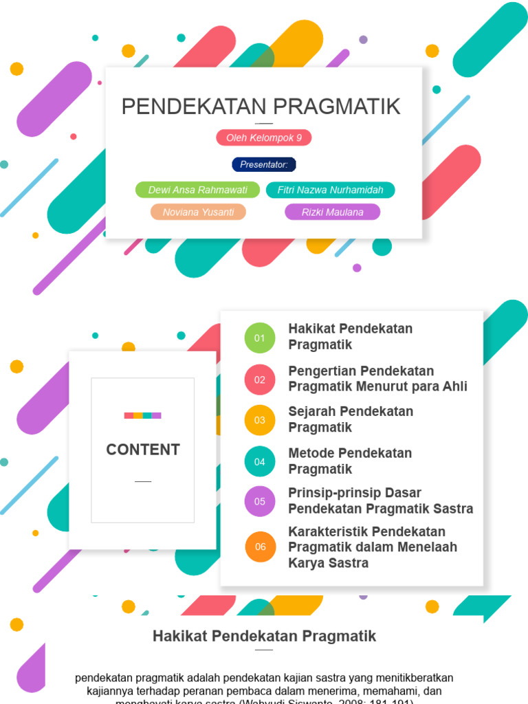 Karakteristik Pendekatan Pragmatik Sastra | PDF