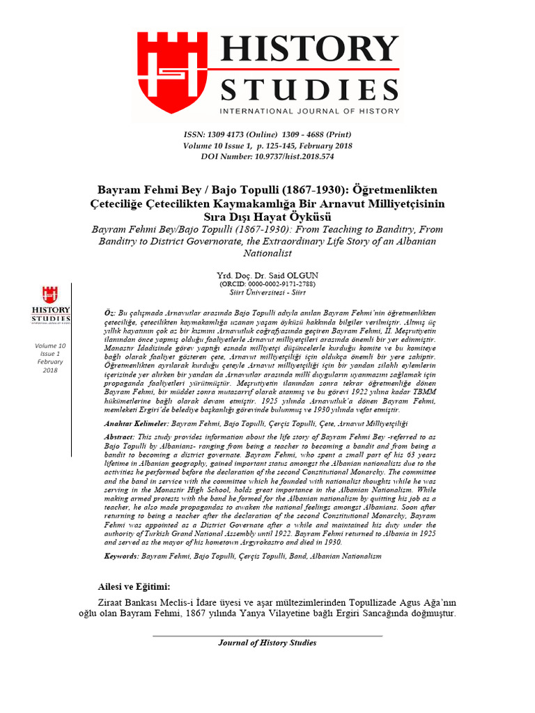 Bayram Fehmi Bey Bajo Topulli 1867 1930 PDF