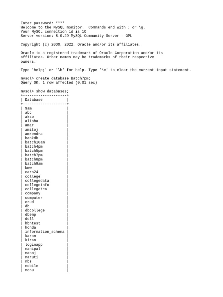 My SQL First Class | PDF