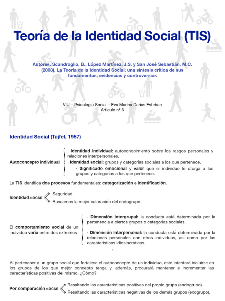 Teoría de la Identidad Social (TIS) | PDF