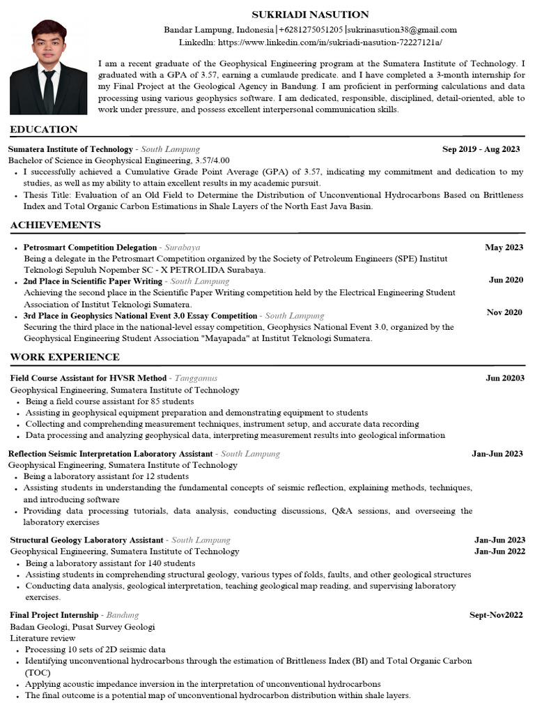 Geophysical Engineer Resume SEO | PDF | Geology | Reflection Seismology