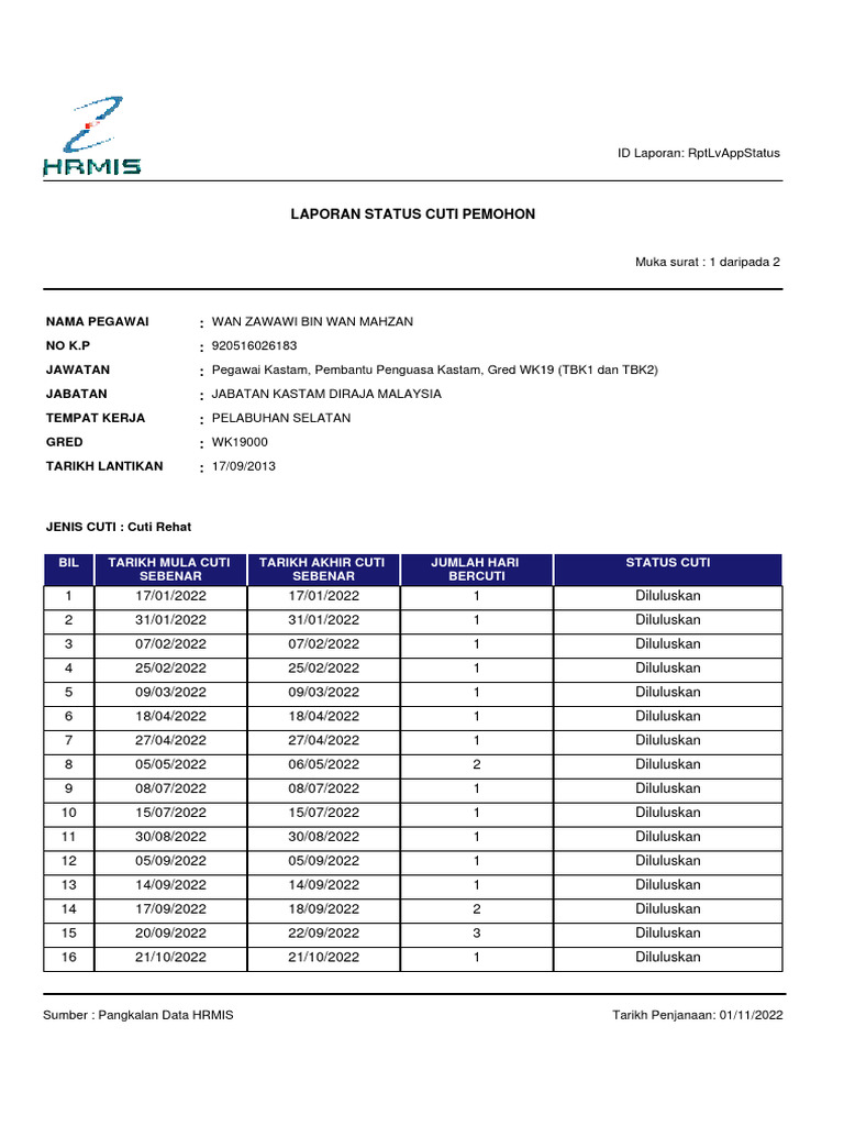 RPT LV App Status | PDF